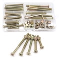 thumbnail image 1 of 50 tornillos de acero galvanizado M6 para muebles, tornillo de cabeza hueca hexagonal y tuerca cilíndrica, tornillo de cabeza avellanada M6 con llave individual para cama de bebé, armario, mesa, sillas brillar Electrónica, 1 of 5