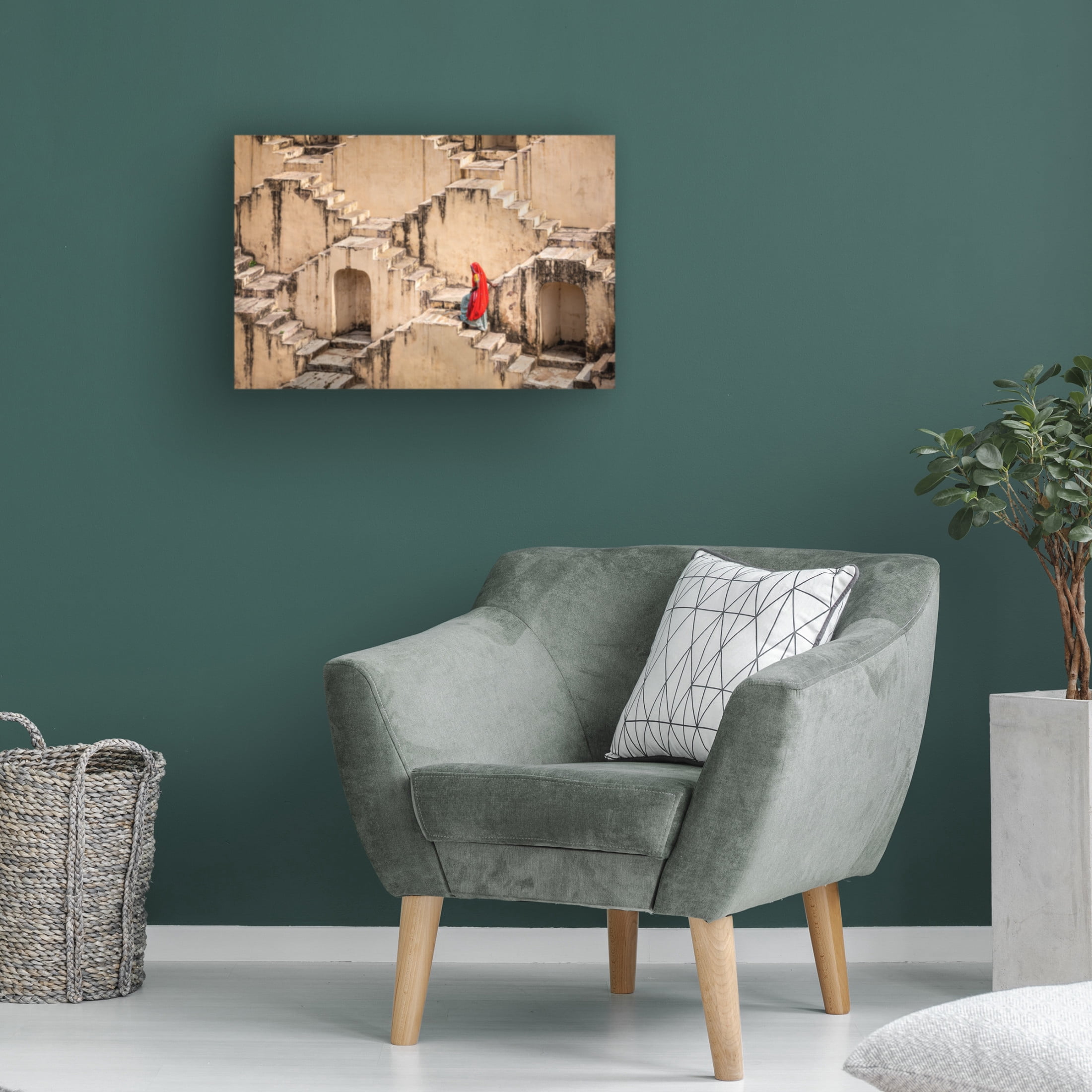 Canvas Wall Art - Irene Wu 'The Tale Of A Well' Wall Art for Living Room, Bedroom, or Office Décor by Trademark Fine Art - 47 x 30 Inches