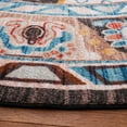 thumbnail image 3 of SAFAVIEH Riviera Ulysses Medallion Polyester Machine Washable Area Rug, Beige/Charcoal, 6'7" x 6'7" Round, 3 of 8