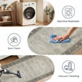 thumbnail image 5 of Washable Kitchen Runner Rug 2x5 ft, Non-Slip Soft Low Profile Kitchen Runner Rug with PVC Backing, Farmhouse Vintage Distressed Floral Oriental Rug for Kitchen Sink, Hallway & Laundry Room, 5 of 6