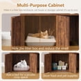 thumbnail image 6 of 2-in-1 Cat Tree with Hidden Litter Box Enclosure, Wooden Cat Tower & Litter Box Cabinet – Scratching Posts, Cat Condo Cave, Storage, Washable Cushion, 6 of 9