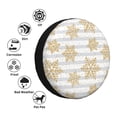 thumbnail image 5 of Spare Tire Cover, Gold Snowflake Wheel Cover Tire Covers for Trailers Car Truck Camper Universal Tire Covering Fits Diameter, 5 of 7
