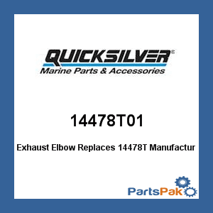 - Mercury - Mercruiser 14478T01 Mercury Quicksilver 14478T01 Exhaust Elbow Replaces 14478T-
