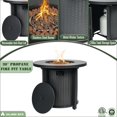 thumbnail image 4 of Kadyn 30" Garden Fire Pit with 50000 BTU, Outdoor Fire Pit for Outdoor, Living Room, Garden, Backyard, Black, 4 of 7