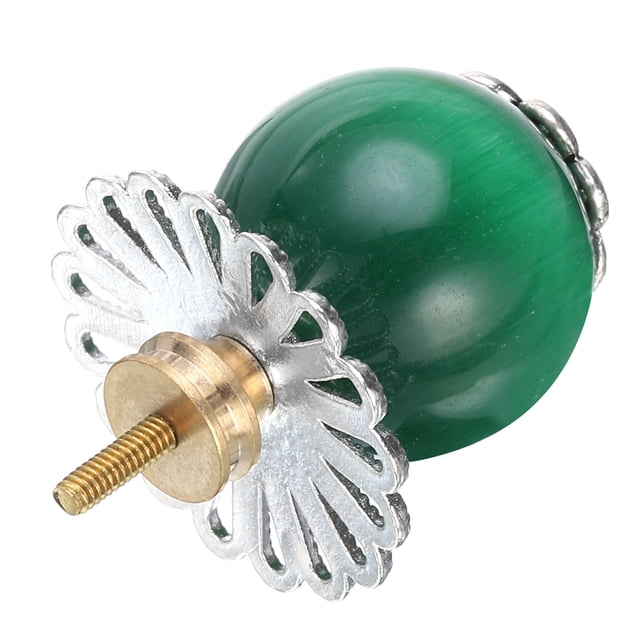 Perillas de tapa de tetera Uxcell, perillas de mango para tapa de tetera, verde/plata