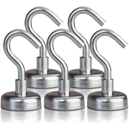 5Pcs Strong Magnetic Hooks Heavy Duty Magnet Holder Wall Hanging Hanger Magnetic Base Home Storage Organization (Color : Diameter 16mm)