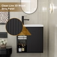 thumbnail image 5 of Eclife 20" Wall Mounted Small Bathroom Vanity with Integrated Sink, Faucet, Drain, 5 of 8