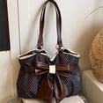 thumbnail image 6 of Btomtd Polka Dot Bow Tote Bag, Large Capacity Shoulder Handbag with Top Handle for Daily Commute, Crossbody Bags for Women, Black, 6 of 8