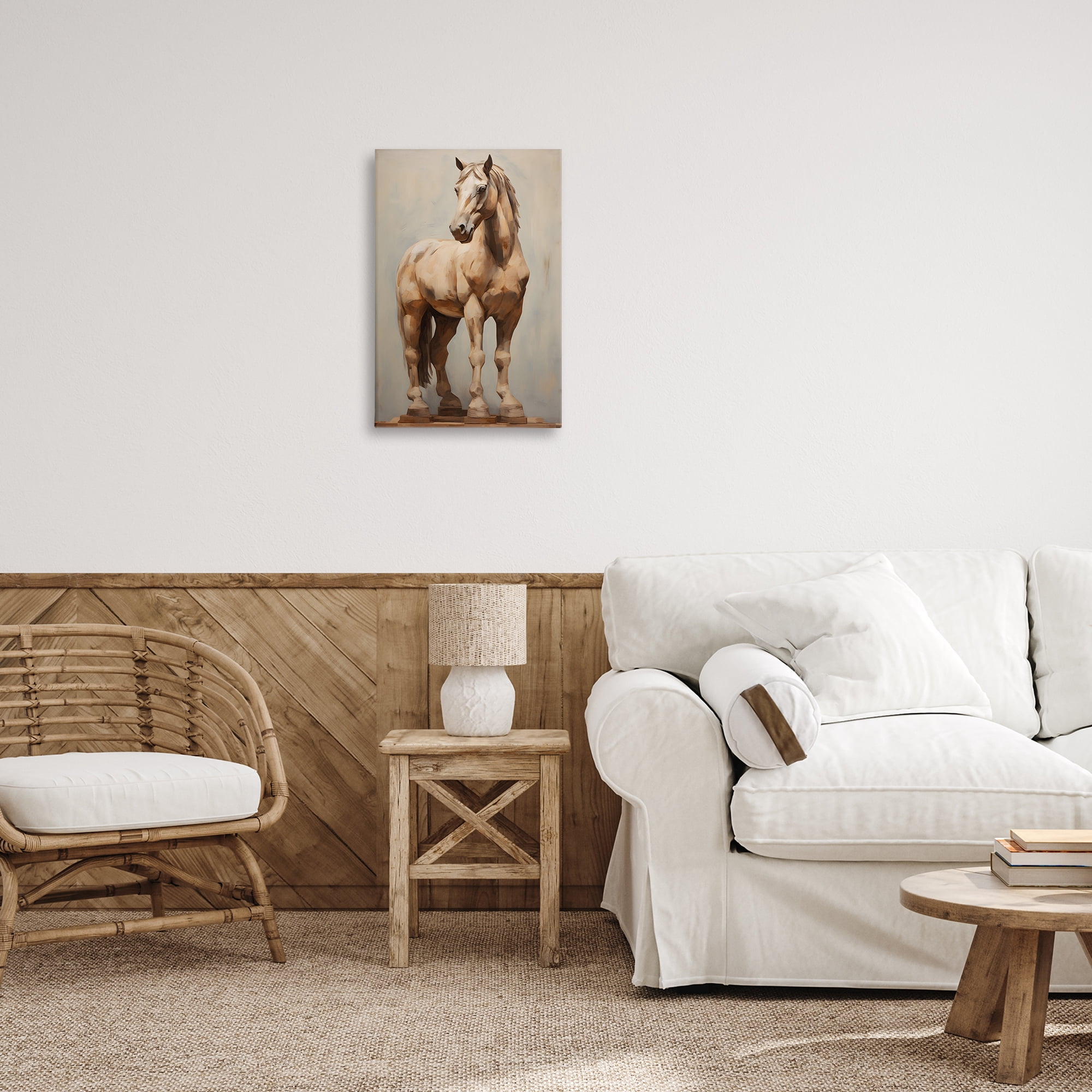 Stupell Industries Magnificent Mare Standing Animals & Insects Painting Gallery Wrapped Canvas Art Print Wall Art, 16 x 24