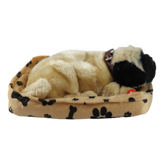 Realistic Stuffed Toy Breathing Sleeping Plush Dog Toy Dolls Electronic Pet Dolls for Adults Kids Ornament