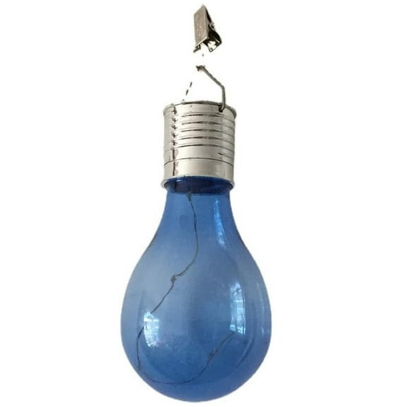 Pack of 2 Solar Light Bulb with Clip, Solar Hanging Camping Lights Garden Yard Pathway Waterproof LED Light Bulb