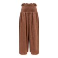 thumbnail image 4 of Outfmvch Wide Leg Linen Pants for Women Vintage Baggy Beach Trousers 2026 Trendy High Waisted Linen Pants Women Beach Pants for Women Beach Linen Trousers Women' S Culottes Brown S-2XL, 4 of 5