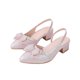 thumbnail image 1 of Sandalias de Oro Tacones Hueco-Fuera Respirable Princesa Sandalias para Niñas Primavera/Verano Estilo Suela Suave Arco-Decorado para Niños Medianos Y Grandes, 1 of 6