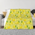 thumbnail image 1 of Fotbe Bright Lemons Manta de Franela con Estampado, Manta Ultrasuave para Cama, Sofá, Auto, Hipoalergénica y Antibolitas-80"x60", 1 of 6