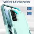 thumbnail image 4 of for Samsung Galaxy S21 Plus Case: Dual Layer Protective Heavy Duty Cell Phone Cover Shockproof Rugged with Screen Protector - Military Protection Bumper Tough - Samsung Galaxy S21+ Plus 5G, Green, 4 of 16
