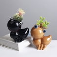 thumbnail image 4 of Cartoon Emmet Window Planter, Ceramic Cactus Container for Mom’s Bedroom, Desk Gardening Decor, 4 of 9