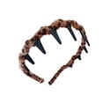 thumbnail image 2 of Fiudx Diademas de Leopardo, Elegante Aro para El Pelo con Dientes Ondulados, Diseño Cómodo y Antideslizante, Versátiles para Fiestas Escolares En Casa, Ideales para Hombres, Mujeres y Adolescentes., 2 of 6