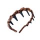 thumbnail image 2 of Diademas con dientes de leopardo, peine, aro de plástico, bandas para el cabello con dientes en forma de U, aro para el cabello con dientes ondulados, tazón de silicona de forma exquisita, 2 of 5