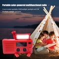 thumbnail image 1 of USB AM/FM Radios Banco de energía Solar Manivela Radio de cuerda de emergencia (Rojo EE. UU.), 1 of 6