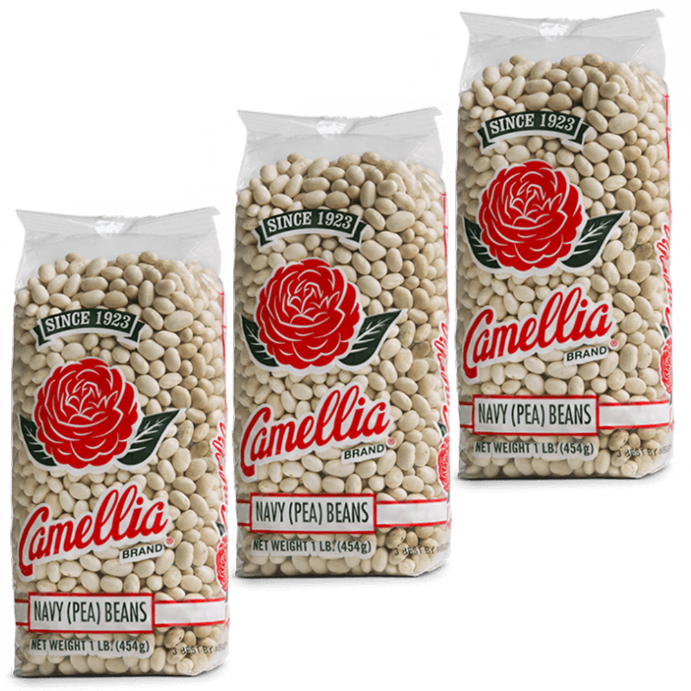 Camellia Navy Pea Beans 1 Pound - 3 Pack