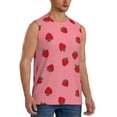 thumbnail image 2 of Daiia Strawberries Printed Men's Tank Tops,Casual Soft Sleeveless Gym Muscle Shirts Bodybuilding Tee-Large, 2 of 8