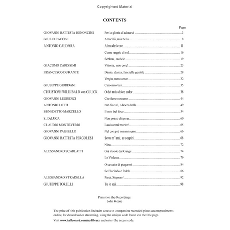 Schirmer's Library of Musical Class 24 Italian Songs & Arias of the 17th & 18th Centuries Book/Online Audio, (Paperback)