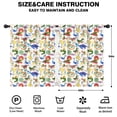 thumbnail image 2 of Blackout Kids Curtains,Colorful Cartoon Dinosaurs SeaCreatures Pattern Childrens Insulated Curtains Set Of 2,Bedroom Essentials,Toddler Room Decor 42"x54", 2 of 5
