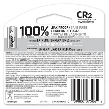 Energizer CR2 Batteries, 1 Pack