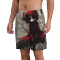 thumbnail image 2 of Fotbe Dark Red Hooded Girl Trajes de Baño Estampados para Hombre, Shorts de Verano de Secado Rápido, Ropa de Playa, Bañadores-Medium, 2 of 6