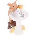 thumbnail image 1 of Statue de Cochon en Résine Mini Cochon Brossant les Dents Figurine Chanceux Feng Shui Animal Sculpture Modèle, 1 of 5