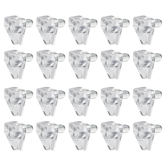 Unique Bargains 50Pcs Plastic Shelf Support Pegs,5mm Furniture Shelf Clip,Shelf Steel Pin Pegs,for Kitchen Furniture Book Shelves ,Clear