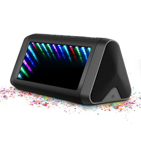 speakers portable ipx dsp enhanced modes mic loud 20w stereo waterproof bass wireless sound hours lights play 3d