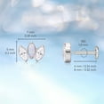 thumbnail image 5 of Limerencia G23 Titanium Hypoallergenic Flat Back Stud Earrings, 18g Push-In Jewelry, 2 Pack, 5 of 7
