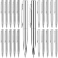 thumbnail image 1 of shiyou-24 Pcs Small Ballpoint Pen Mini Pens Bulk Metal Stainless Steel Point Pens Pack with Copper Fittings for Pockets Notebook Notepads Office School, 1 of 4