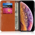 thumbnail image 2 of iPhone Xs Wallet Case,Premium Leather Folio Flip Case Cover Book Design with Kickstand Feature with Card Slots/Cash Compartment for iPhone Xs - Khaki, 2 of 7