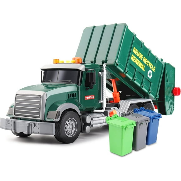 Funtogether Toys Construction Vehicle, Collectible Crane Truck with Realistic Lights & Sounds, Educational Engineering Toy for Boys and Girls