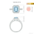 thumbnail image 3 of ANGARA Natural Emerald-Cut 2 ct Aquamarine Engagement Ring with Diamond Halo in 14K White Gold for Women (Size-9x7mm) | March Birthstone, Anniversary, Jewelry Gift for Women | Natural Aquamarine Ring, 3 of 7