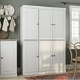 thumbnail image 4 of Palace Imports 100% Solid Wood Kitchen Pantry Storage Cabinet with Doors and Adjustable Shelves, 6-Door, White, 4 of 8