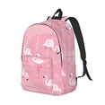 thumbnail image 2 of Balery Pink Flamingos and Flowers Vintage Canvas Backpack for Men and Women - Large Capacity, Durable Travel Laptop Bag for School, Work, Hiking, and Outdoor Activities, 2 of 7