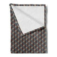 thumbnail image 2 of Geometric Soft Flannel Fleece Throw Blanket, 3D Style Hand Drawn Checkered Boards Modern Abstract Arrangement Cubic Design, Cozy Plush for Indoor and Outdoor Use, 50" x 60", Multicolor, by Ambesonne, 2 of 5