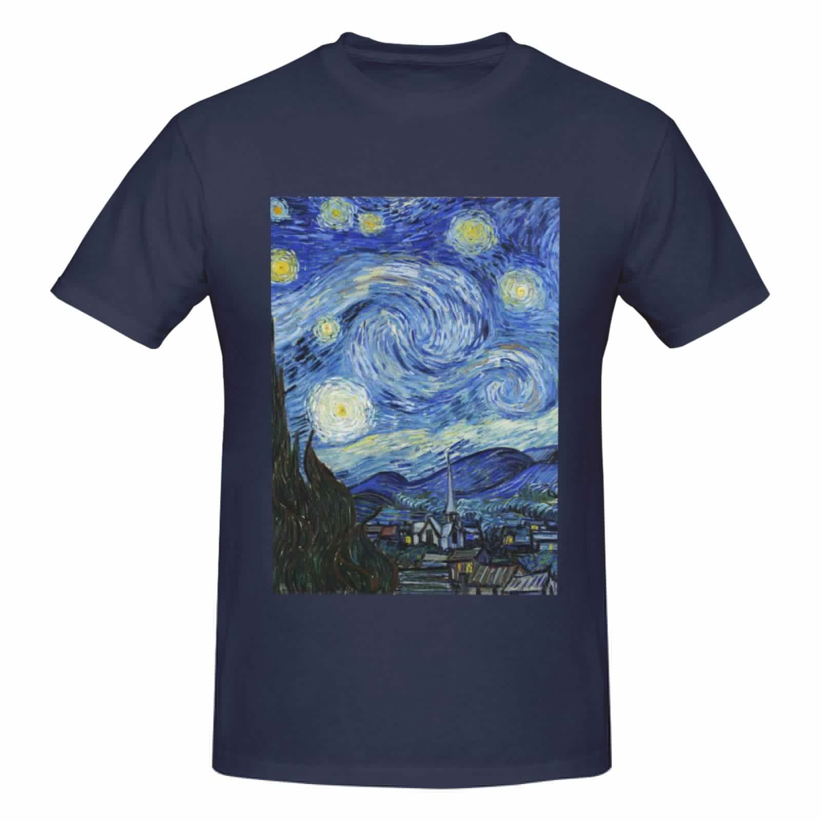 thumbnail image 4 of Bingfone The Starry Night Men'S Loose Fit Short-Sleeve Pocket T-Shirt, 4 of 7