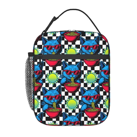 Cat Lunch Bag Insulated Lunch Box Reusable Lunch Tote Bag For Women Men Work Picnic