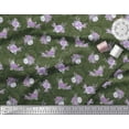 thumbnail image 3 of Soimoi Green Cotton Duck Fabric Circle & Peony Floral Print Sewing Fabric Yard 44 Inch Wide, 3 of 3
