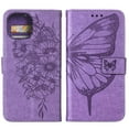 thumbnail image 2 of for iPhone 14 Case Wallet, for Women Men with Card Holder & Magnetic Cover & Kickstand Strap Glitter PU Leather Flip Flower Butterfly Pattern Case for iPhone 14 6.1 inch 2022,Lightpurple, 2 of 6