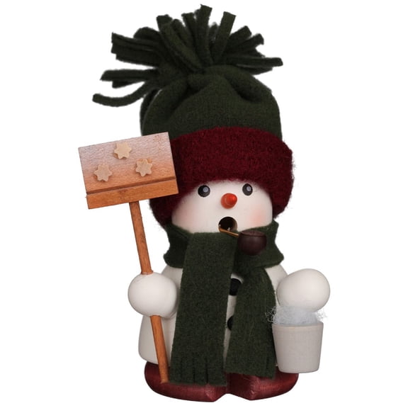 Alexander Taron 4.5" White, Green, and Red Maroon Christmas "Snowman With Green Scarf" Incense