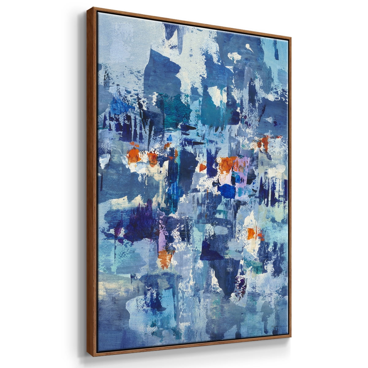 Reticent III Framed Premium Gallery Wrapped Canvas - Ready to Hang - 17 x 25 - Walnut Floating Frame