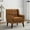 Faux Leather-Brown, variant on UIXE Modern Accent Chair Indoor Upholstered Armchair for Living Room Comfy Arm Chair Single Sofa Set, Blue