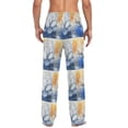 thumbnail image 2 of Watercolor White Lotus Figure Mens Pajama Pant Sleep and Lounge Bottons with Pockets, 2 of 7