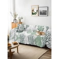 thumbnail image 3 of Sage Green Coastal Couch Cover, Sea Turtle Nautical Coral Summer Beach Sofa Cover Blanket for Loveseat Couches, Sectional Sofa Slipcover Furniture Protector for Living Room Bedroom 71''x118'', 3 of 9
