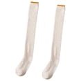 thumbnail image 2 of yuksok Women Knee High Socks over Knee Girls Long Stocking for Dorm Home Study Room White, 2 of 7
